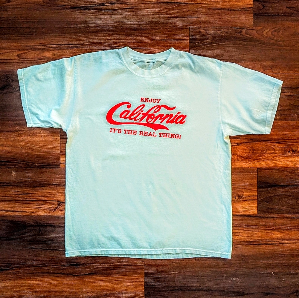 Men's Unique California Coke Style Print - L (No Tag Size Estimated)